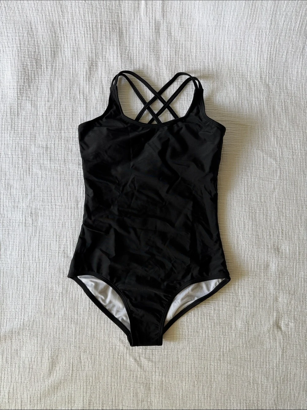 Kanu Surf NWT Black Girls' Crisscross Back One-Piece Swim
